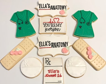 Nurse themed cookies - 1 dozen