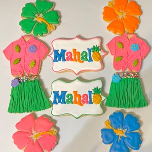 カスタムクッキー - アロハとマハロのハワイアンテーマクッキー