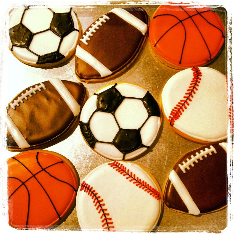 Sports Logo Cookies and Sports Cookies 1 dozen image 3