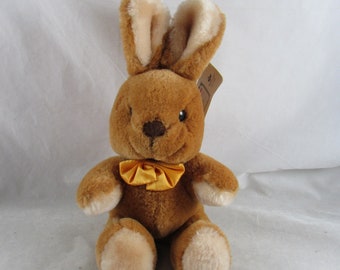 Russ Berrie Caress Soft Pets Bunny Rabbit Baby Plush Stuffed Animal Vintage Easter with Tags Debonaire