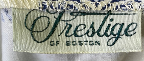 Prestige of Boston Hostess Skirt Small Blue Flora… - image 8