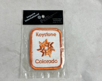 Keystone Colorado Ski Jacket Patch Snow Skiing Resort Souvenir Dead Stock USA Made New Sealed Embroidered