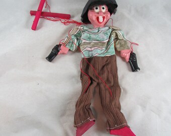 Bandito Composition String Marionette Puppet Hand Painted Folk Art Mexico?