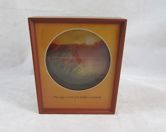 Hallmark Scene Setters Shadowbox No Day Is Over If It Makes A Memory Decorative Wall Art Hanging Vintage 1970s