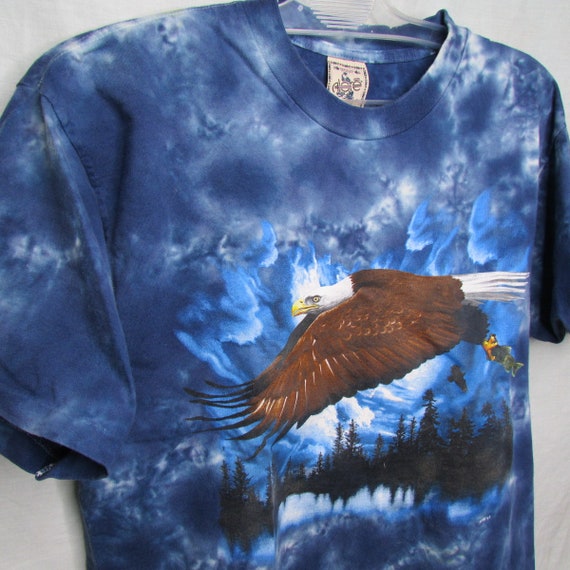 Tie Dye Soaring Eagle T-Shirt Size Large ALORE Ma… - image 4