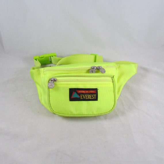 Neon Green Nylon Fanny Pack Everest Sports Vintage
