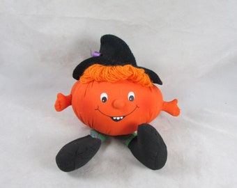 Hallmark Pumpkin Character Bean Bag Halloween Decor 1982