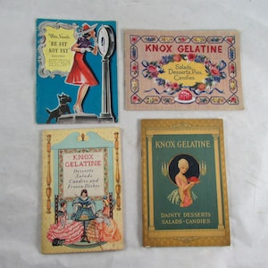 Knox Gelatin Recipe Booklets Lot of 4 Vintage 1920s - 1940s