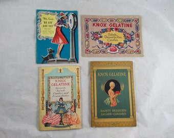 Knox Gelatin Recipe Booklets Lot of 4 Vintage 1920s - 1940s