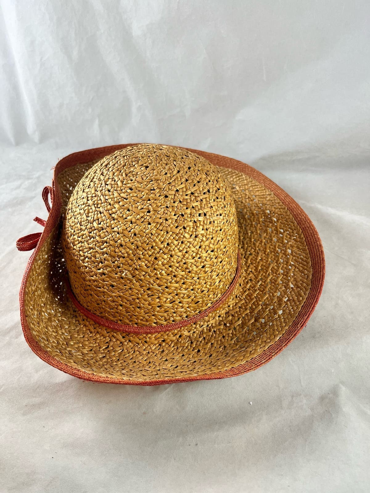 Counter Fit Straw Summer Hat by Frank Olive 1950s Vtg Counter-Fit Frank Olive Famous NY Designer Straw  main image 2