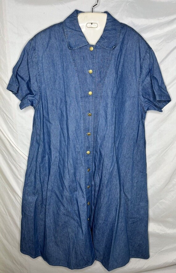 Spenser Jeremy Blue Denim Cotton Chambray Dress Size 14 Pockets Vintage 80s  90s - Etsy Canada