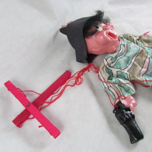 Bandito Composition String Marionette Puppet Hand Painted Folk Art Mexico image 4