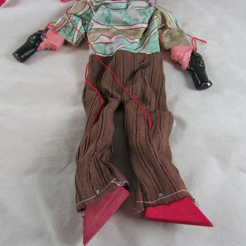 Bandito Composition String Marionette Puppet Hand Painted Folk Art Mexico image 3