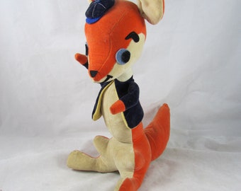 Velveteen Kangaroo Reggie 10"  Stuffed Animal Earl Bernard Japan Vintage Hard to Find