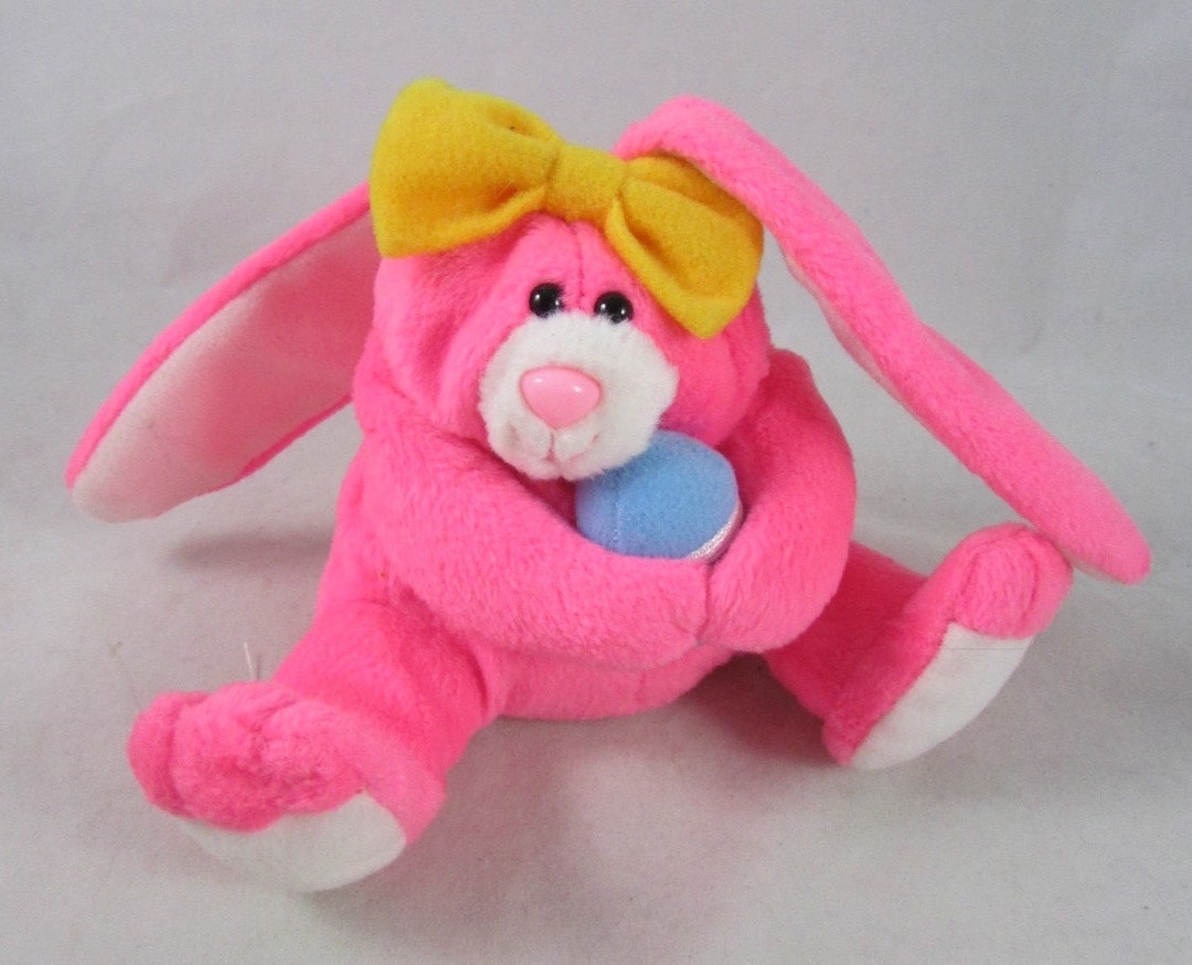 Stuffins Bunny Rabbit Hot Pink Plush Tagged Animal Easter Egg - Etsy