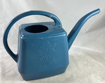 Hard Plastic Watering Can Floral Rose Design made in Canada 1980s