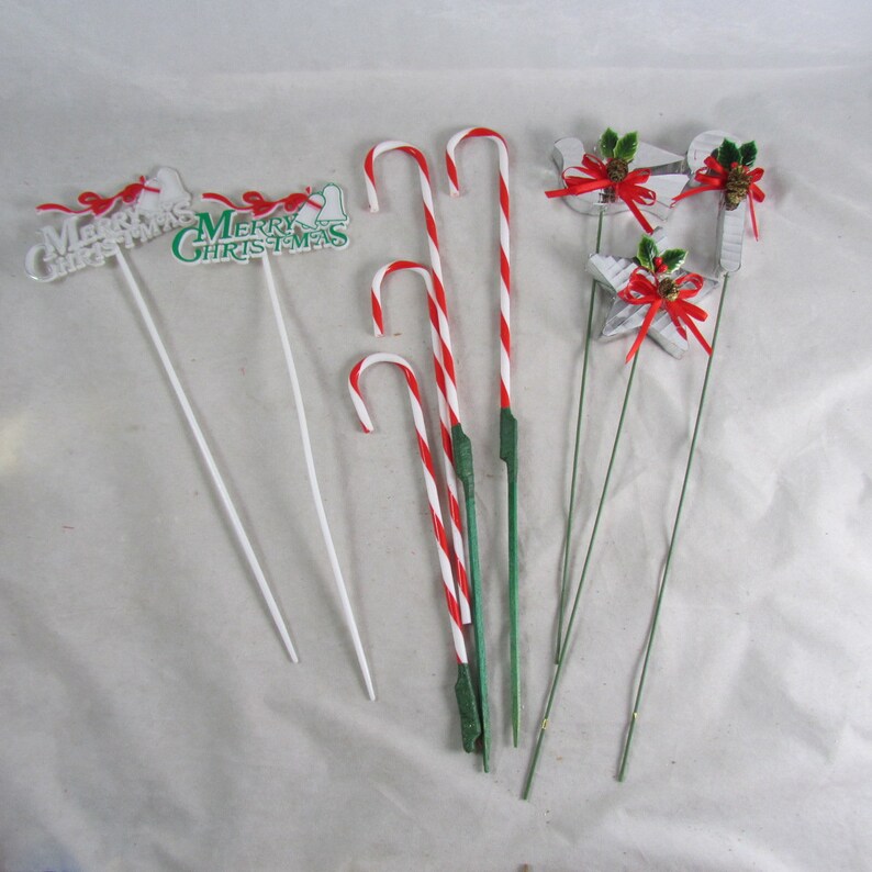 Holiday Craft Picks Candy Cane Merry Christmas Signs Mini Pine Etsy