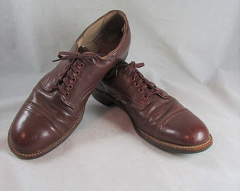 Cap Toe Leather Shoe Tom Boy Dandy Fashion Mens Size 7 C Goodrich Heels Neolite Soles