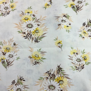 Pequot Daisy Print Full Double Bed Flat Sheet 54 x 76 Vintage