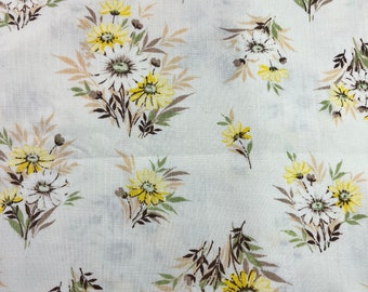 Pequot Daisy Print Full Double Bed Flat Sheet 54 x 76 Vintage