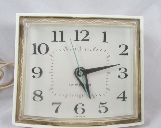 GE Wall Clock Electric White Model 2H148 VTG Mid Century USA - Etsy