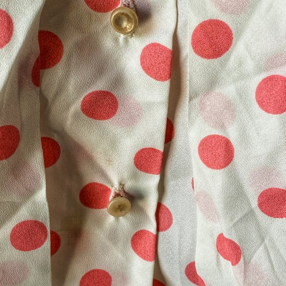 Fashion Fad Pink Polka Dot Blouse Pussy Bow Secre… - image 8