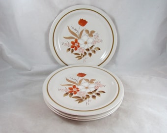 Set of 4 Kingsbury Dogwood Stoneware Dinner Plates Floral Vintage Japan