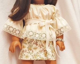 Handmade to fit 18 inch Dolls c - Angel in a Meadow doll clothes trendy outfit  Skirt, Top, Shoes or separates PinkStarDollClothes