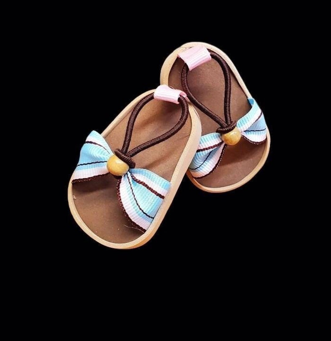 Handmade Doll Clothes Shoes, Sandals Made to Fit 18 Inch Doll Surf 'n