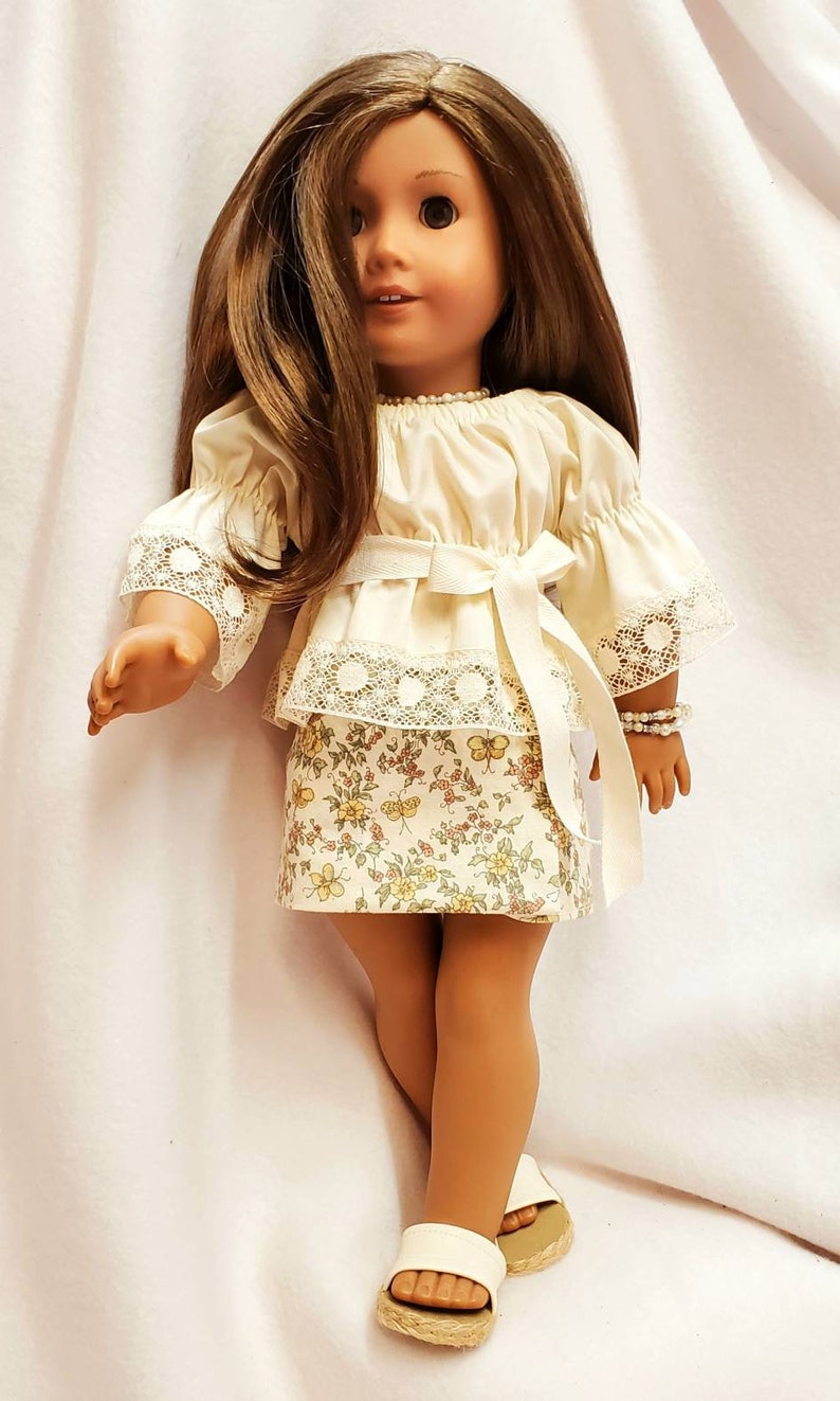 Handmade to fit 18 inch Dolls c Angel in a Meadow doll clothes trendy outfit Skirt, Top, Shoes or separates PinkStarDollClothes image 9