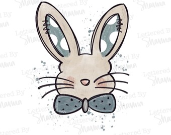Watercolor Easter Bunny PNG Sublimation Design, Easter PNG, Bunny PNG, Easter sublimation hand drawn digital download png designs, Easter