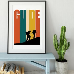 Hiking Decor, Hiking Digital Print, Trail Hiking Printable, Trail Guide Print, Outdoorsy Decor, Adventure Decor