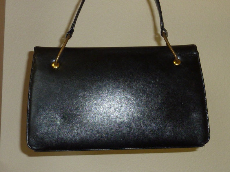 Vintage COBLENTZ ORIGINAL Black Handbag Mid Century Purse Mad | Etsy