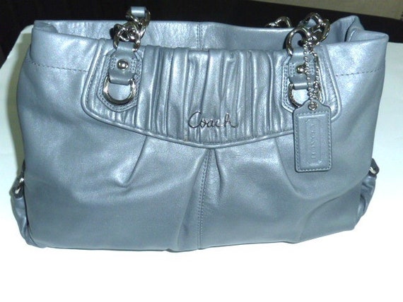 Coach gray deals purse