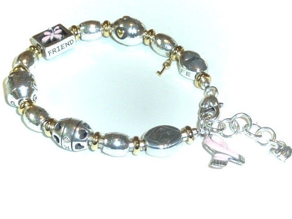 Buy Vintage Brighton Breast Cancer Bracelet Sterling Silver Plated
