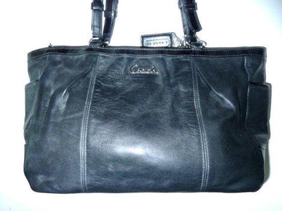 Vintage black coach purse top