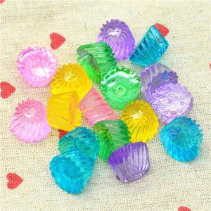 Groothandel bulk kopen 100 stuks nep-rekwisiet gemengde gummi-gelei snoep nepvoedsel gemengd snoephars plaksteen 3D 16 mm