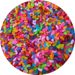 Groothandel bulk kopen 100 stuks nep-rekwisiet KLEINE gemengde Jelly Beans Zachte rubberen snoepjes Nepvoedsel Gemengde snoephars plaksteen 3D 10 mm