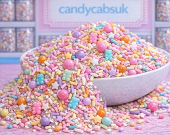 NUEVOS colores pastel, bolsa de 20 g, chispas de helado de arcilla polimérica falsas, bolitas de cuentas, ositos de peluche diminutos de 5 mm, cientos y miles de adornos para manualidades DIY