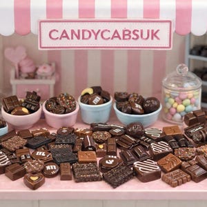 50 Pcs FAKE Milk and Dark Chocolate & Cookie Candy Resin Flatback Cabochons Sweets Food