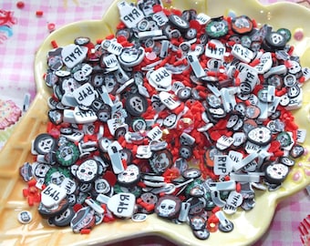 20g Bag Serial Killer Mix Halloween Scary Film Horror Night Polymer Clay Sprinkles Bloody Mess Handmade Slices Craft DIY Slime