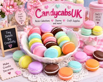10 Pcs Cutest Ever Fake Realistic Prop Display Macaroons Macaron Meringue Candy Pastel Mix Kawaii Resin Clay Handmade