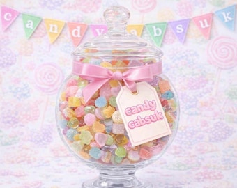 50 Pcs SO REALISTIC Fake Prop Sugar Coated Jelly Tots Cubes Dolls Food Mixed Candy Resin Flatback 3D Sweets Choose Amount