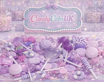 New Designs Purple Mixed Candy Resin & Clay Lollipop Sweets Fake Flatback Food Charms Cabochon DIY Choose Colour and Amount