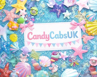 New Exclusive "Under the sea" Starfish Crab Turtle Shells Mermaid Seahorse Oyster Flatback & 3D Resin Craft Kit Decoden DIY Choose Amount