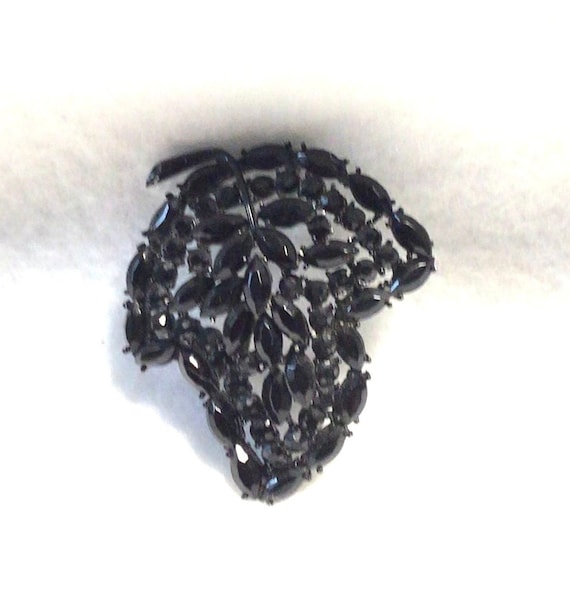 Black Brooch signed Weiss