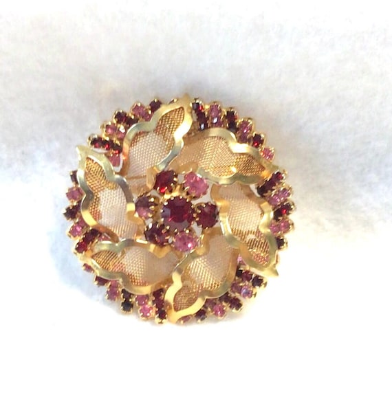 Vintage harp and red moon brooch アクセサリー