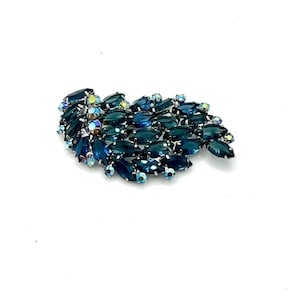 Vintage Blue  and Ab Brooch