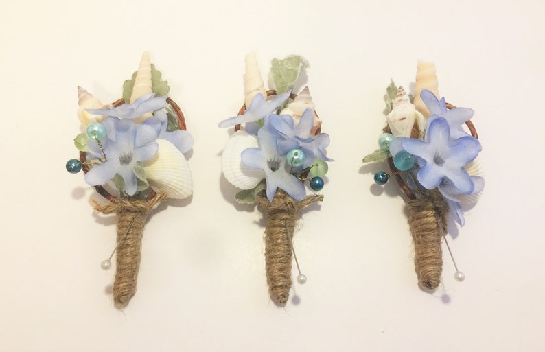 Grooms Boutonniere Beach Wedding Boutonniere Wedding Boutonniere Seashell Boutonniere Shell Boutonniere