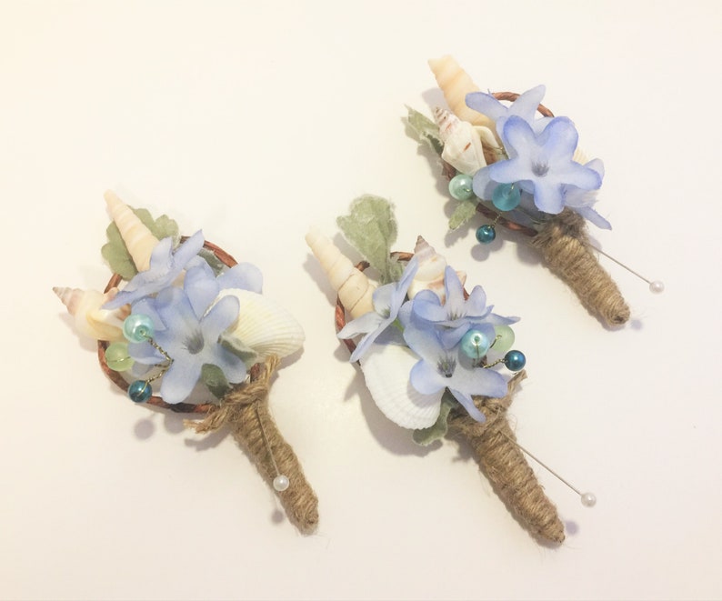 Grooms Boutonniere Beach Wedding Boutonniere Wedding Boutonniere Seashell Boutonniere Shell Boutonniere
